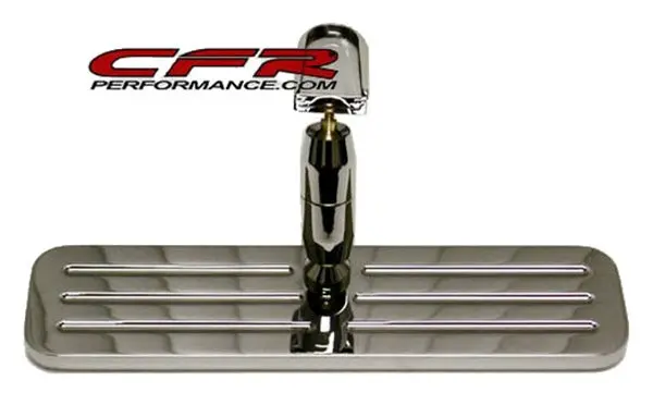 Chevy-Ford-Mopar Chrome Aluminum Rear View Mirror - Ball Milled 1