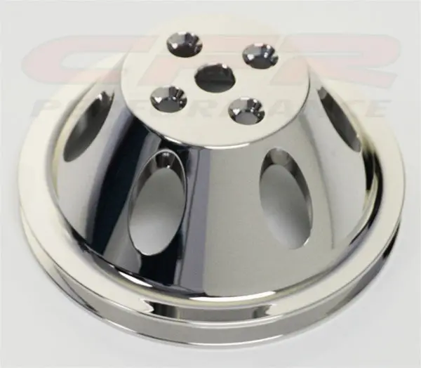 Chevy Big Block Chrome Aluminum Water Pump Pulley - 1 Groove (Short) 1