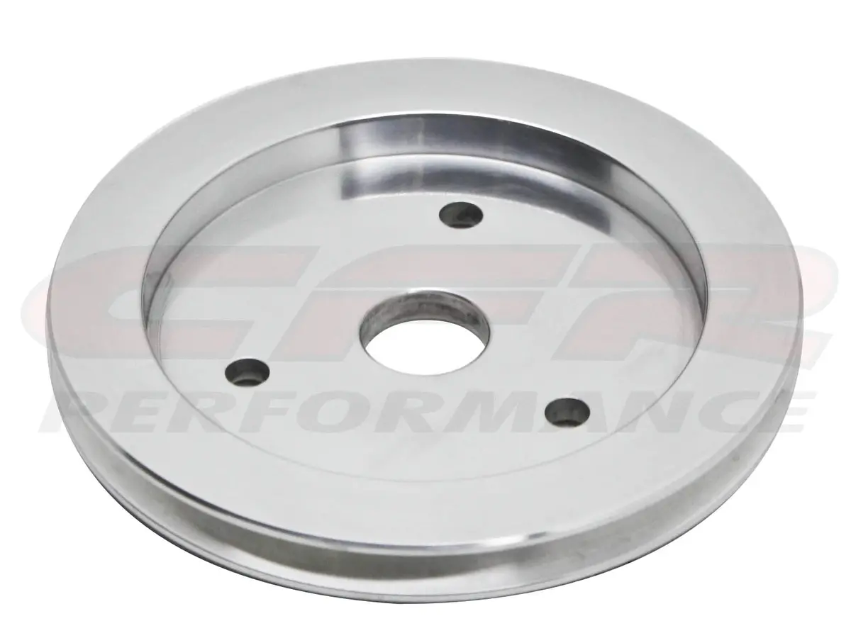 Chevy Big Block Polished Aluminum Crank Pulley - 1 Groove (Short) 1