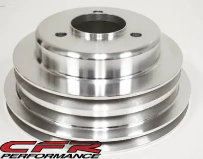 1969-85 Chevy Big Block Aluminum Crank Pulley - 3 Groove (Long) 1