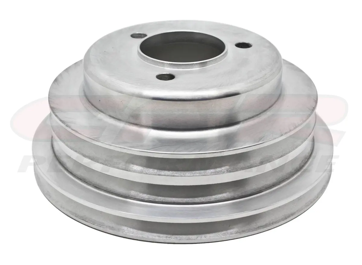 1969-85 Chevy Big Block Aluminum Crank Pulley - 3 Groove (Long)-Polished 1