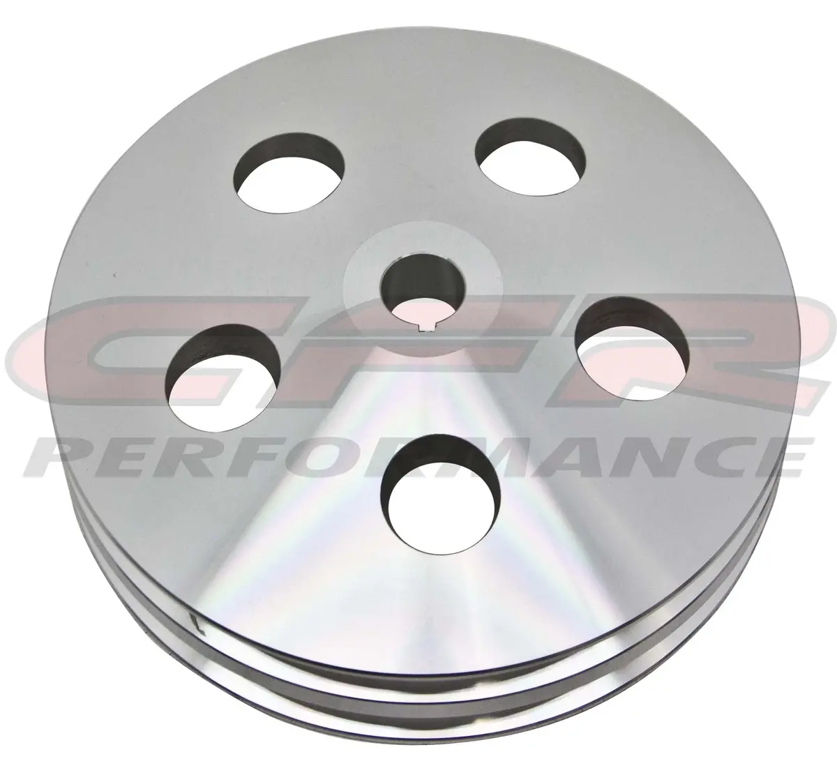 Aluminum Chevy-Gm Key-Way Power Steering Pump Pulley 2 Groove - Machined 1