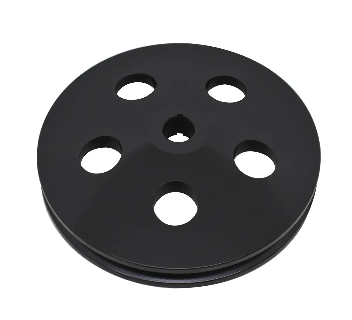 1955-72 Chevy-Gm Aluminum Key-Way Power Steering Pump Pulley - Black 1