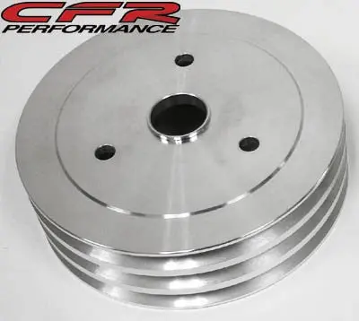 Chevy Small Block Aluminum Crank Pulley - 3 Groove (Short) 1