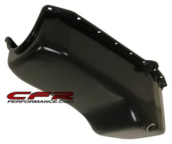 Steel Oil Pan – Fits 1955–1979 Chevy Sb 262‑267‑283‑305‑327‑350‑400 – Stock 4‑Quart – Black 1