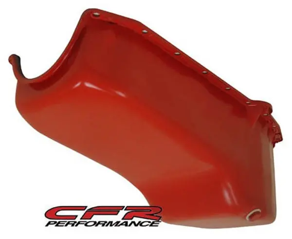 Steel Oil Pan – Fits 1955–1979 Chevy Sb 262‑267‑283‑305‑327‑350‑400 – Stock 4‑Quart – Orange 1