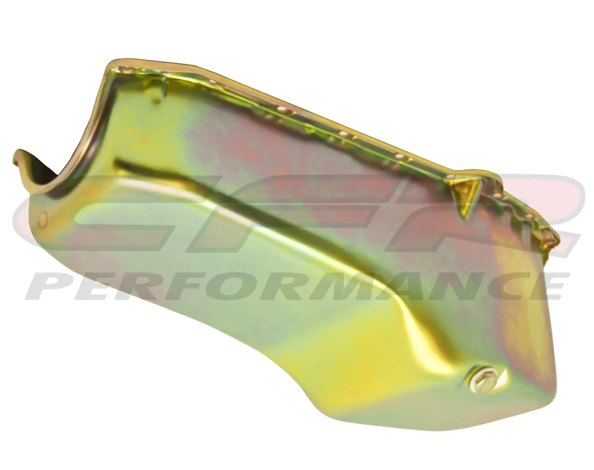 Steel Oil Pan – Fits 1955–1979 Chevy Sb 262‑267‑283‑305‑327‑350‑400 – Stock 4‑Quart – Zinc 1