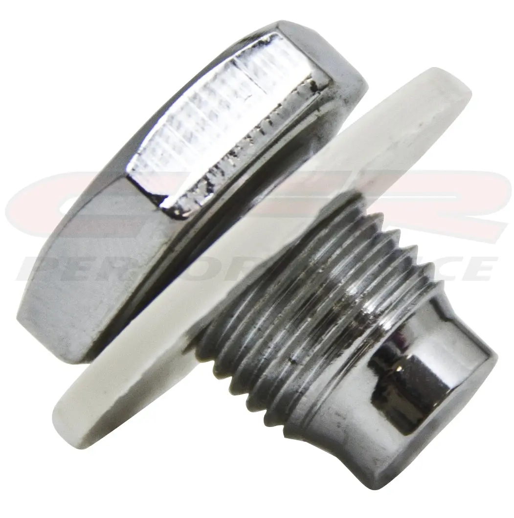 Steel Drain Plug Chevy Ford Chrysler Hemi Mopar - Chrome 1