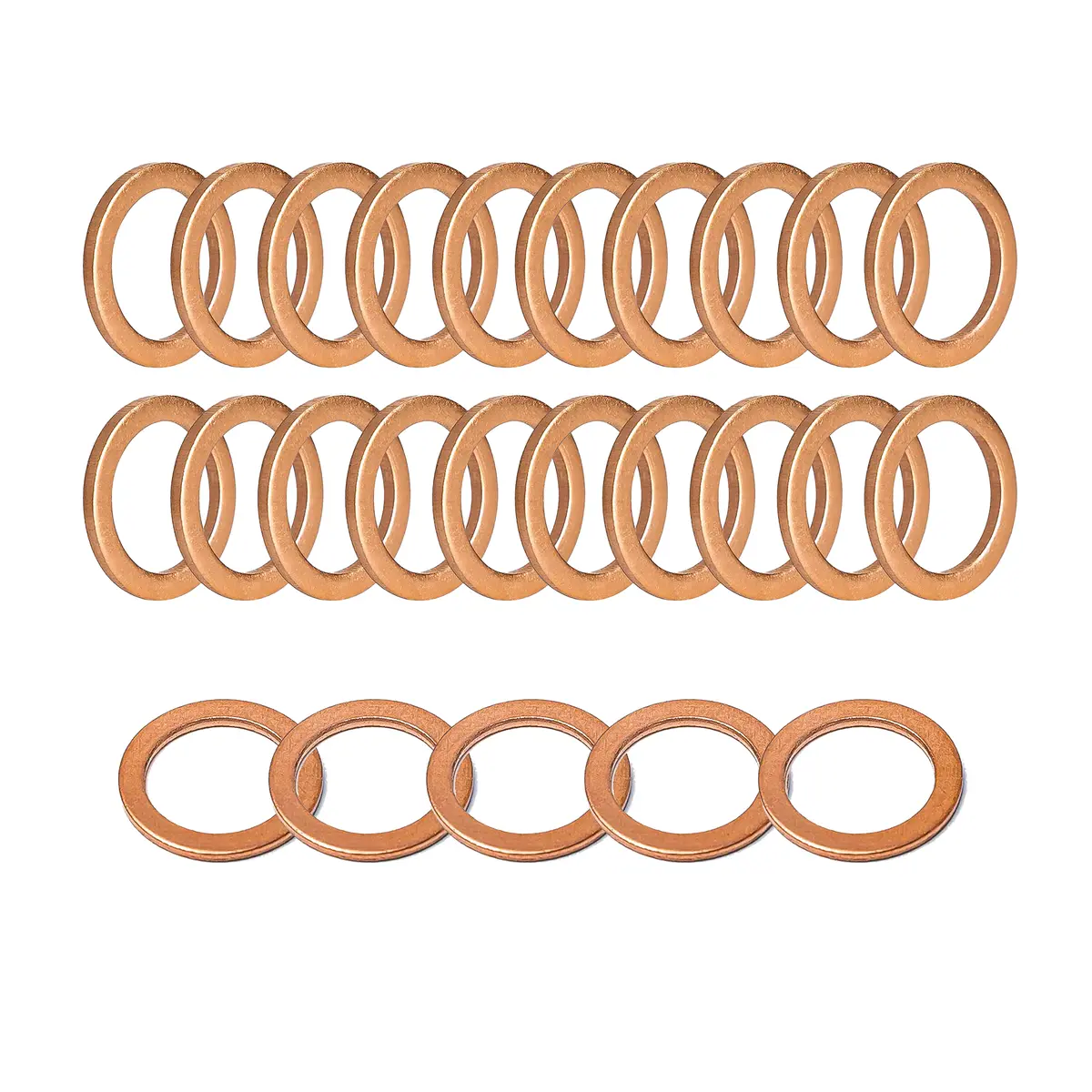 Copper 1/2 Sae 1/2" Id X 3/4" Od M12 Oil Drain Plug Gasket Set Of 25 1