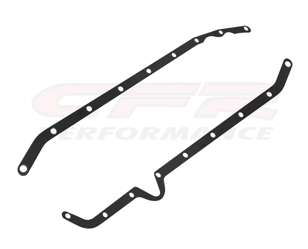 Chevy 80-85 Small Block Oil Pan Reinforced Rails - Black 1