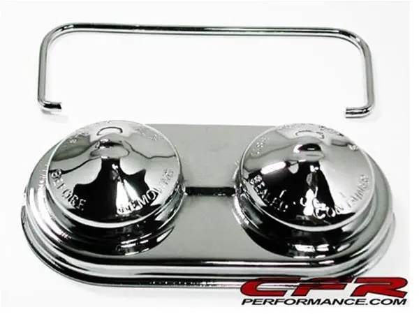 Chevy-Gm Oval Steel Master Cylinder Cover (Single Bail) - Chrome 1