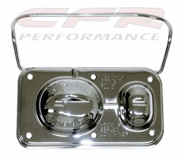Chevy-Gm Rectangular Master Cylinder Cover (Single Bail) - Chrome 1