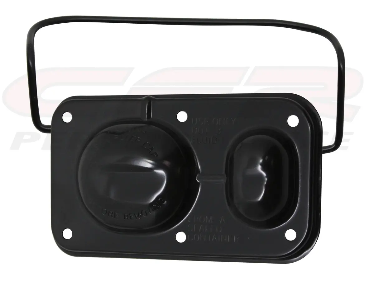 Chevy-Gm Rectangular Master Cylinder Cover (Single Bail) - Black 1
