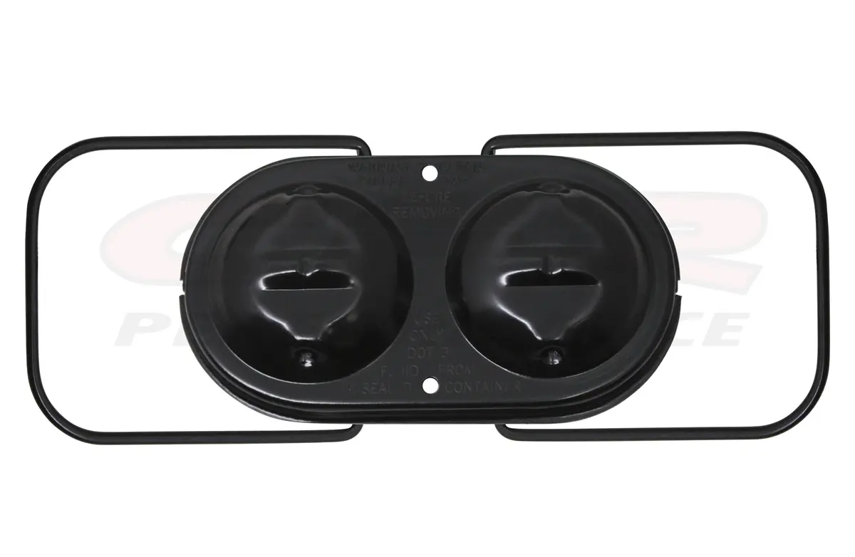 Chevy-Gm Oval Master Cylinder Cover (Dual Bail) - Black 1