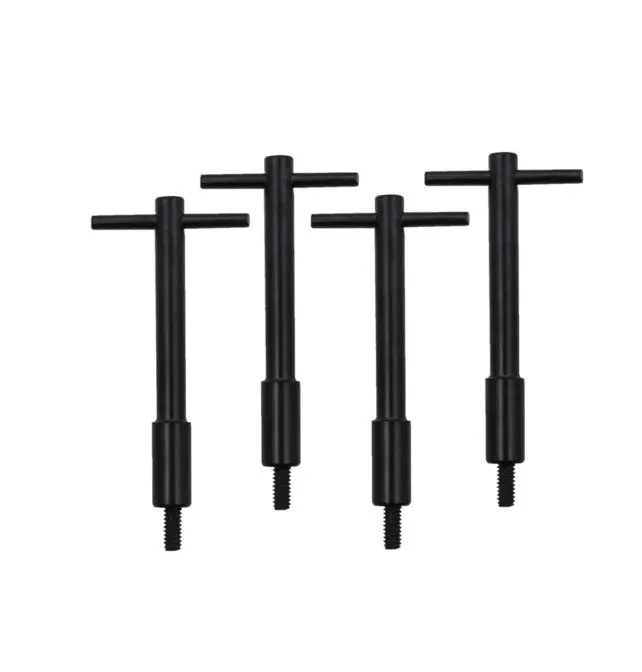 Chevy-Ford-Mopar T-Bar Wing Nut 4" Tall (1-4"-20 X 1-3-8" Studs Set Of 4) - Black 1