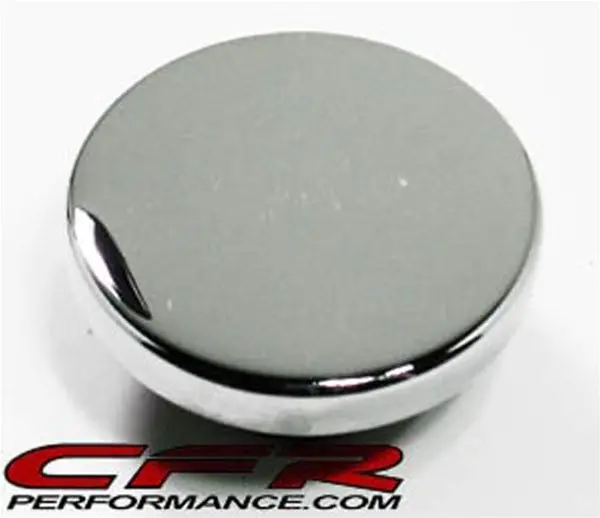 Chrome Top Push-In Oil Cap Plug For Valve Covers - Smooth 1