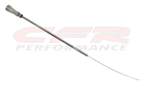 Chrysler-Dodge-Mopar Small Block Engine Oil Dipstick - Chrome W- Billet Aluminum Handle 1