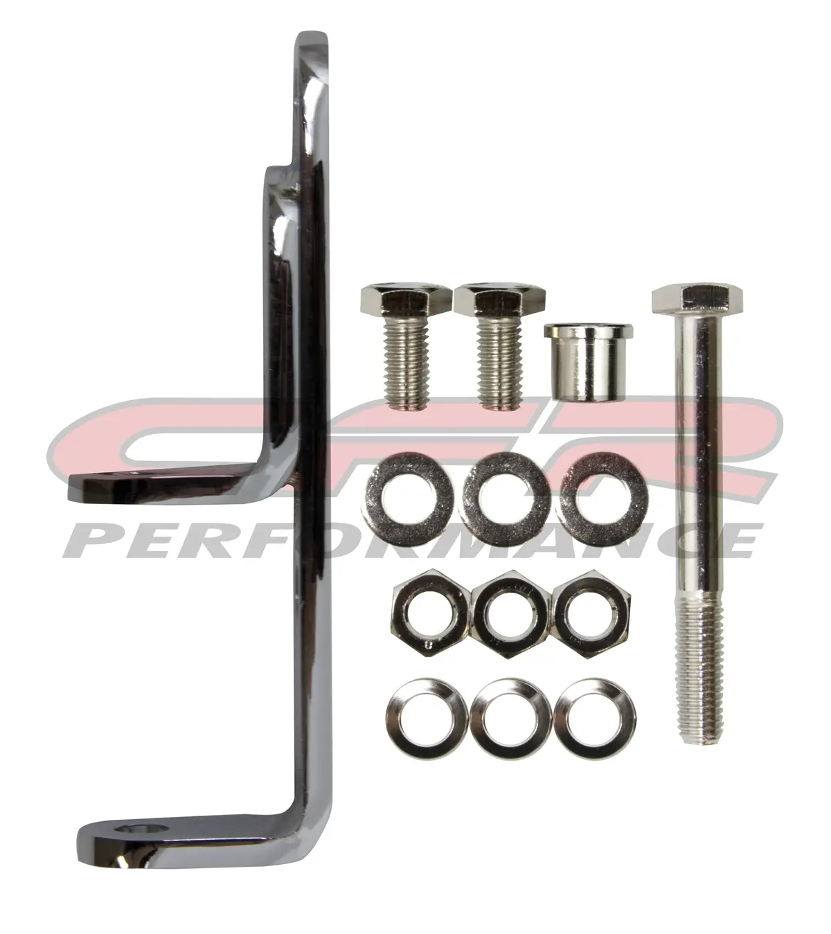 Steel Chevy Small Block Alternator Brackets - Header F Style Swp - Chrome 1