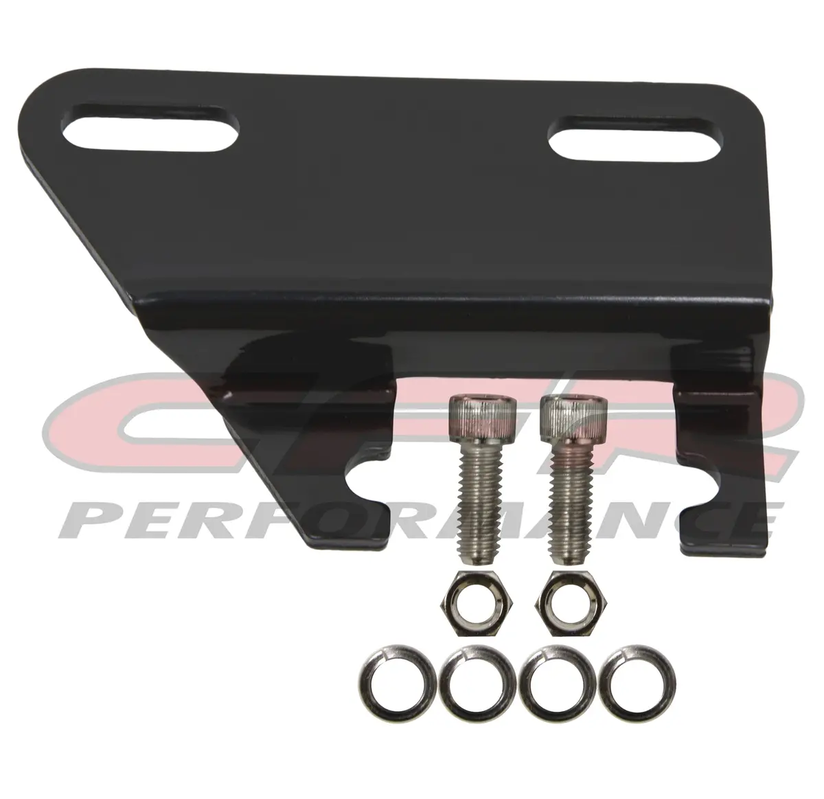 Chevy Small Block Alternator Brackets - Header Mount Swp - Black 1
