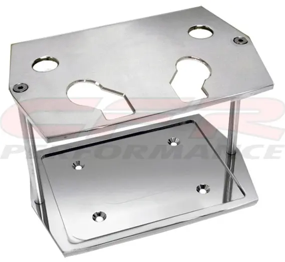 Smooth Polished Billet Aluminum Optima Group 34-78 Battery Tray - Chevy Ford Mopar 1