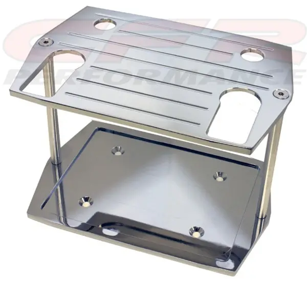 Ball Milled Chrome Billet Aluminum Optima Group 75-25 Battery Tray - Chevy Ford Mopar 1