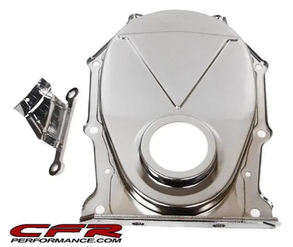 Chrysler-Mopar Big Block 383-440 Steel Timing Chain Cover W- Timing Tab - Chrome 1