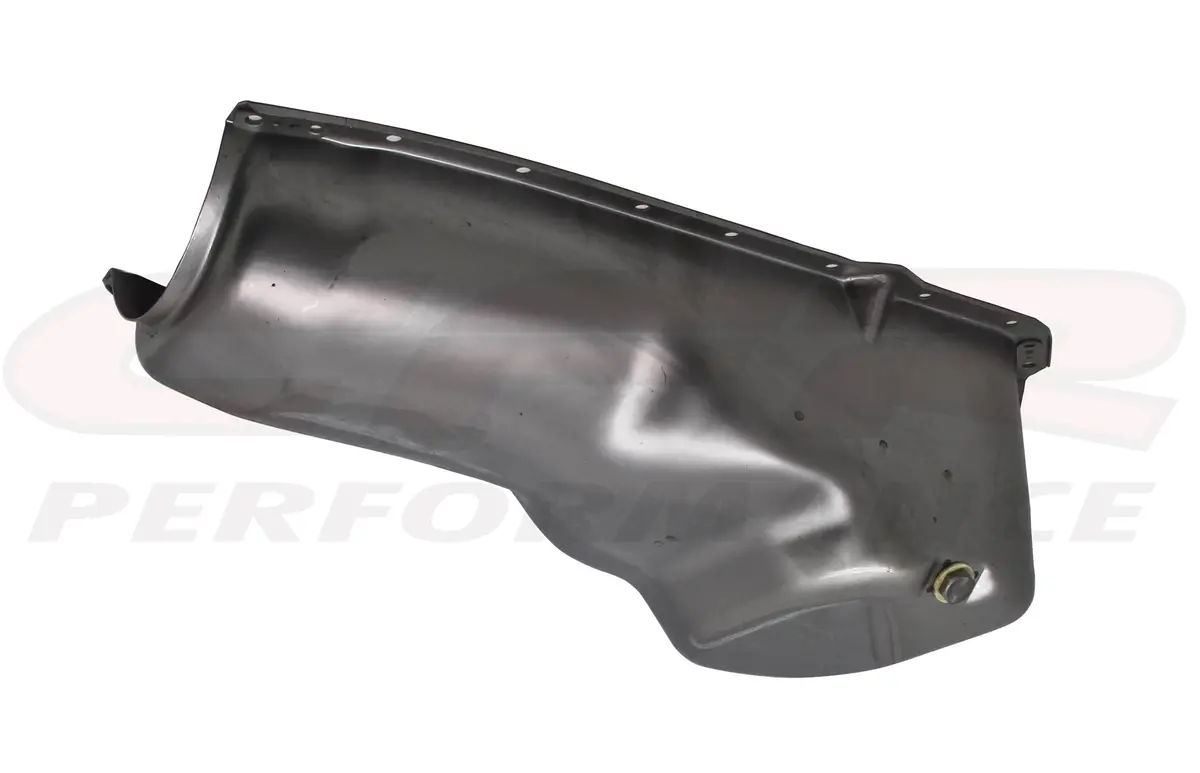 Raw Steel Oil Pan For 1964-1980 Oldsmobile 330, 350, 400, 425, 455 Engines – Stock Capacity, Rear Sump Design 1