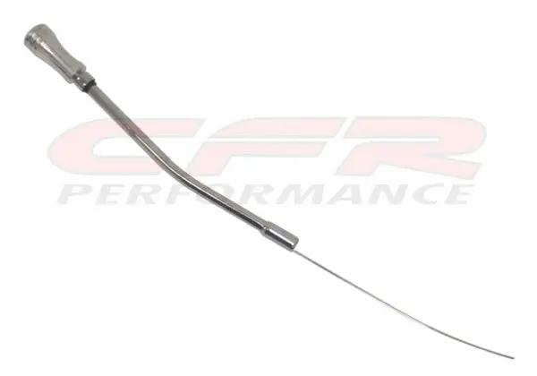 1965-79 Pontiac Small Block Engine Oil Dipstick - Chrome W- Billet Aluminum Handle 1