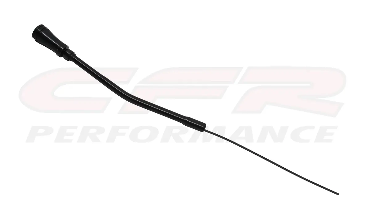 1965-79 Pontiac Small Block Engine Oil Dipstick - Black W- Billet Aluminum Handle 1