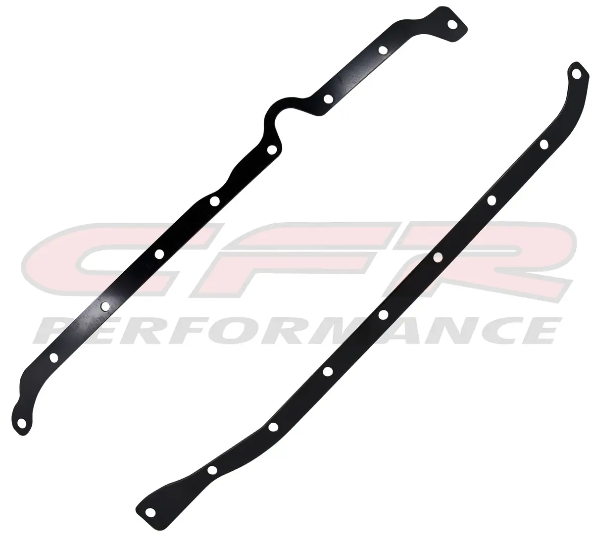 Steel 1986-02 Chevy Sb Oil Pan Reinforced Rails One Piece Rear Main Seal - Black 1