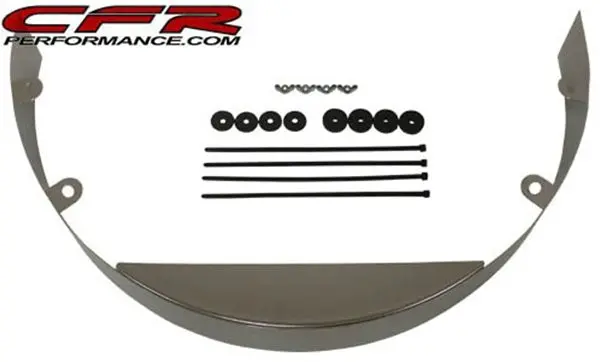 3" Universal Chrome Steel Cooling Fan Shroud - Chevy-Ford-Mopar 1