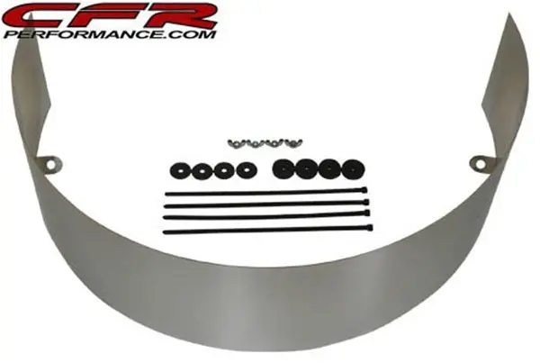 5-1-2" Universal Chrome Steel Cooling Fan Shroud - Chevy-Ford-Mopar 1
