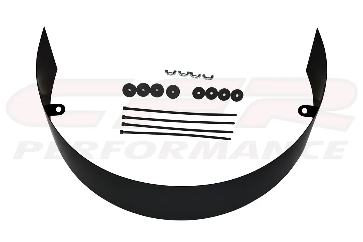 5-1-2" Universal Black Steel Cooling Fan Shroud - Chevy-Ford-Mopar 1