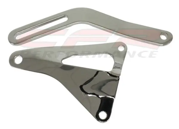 1965-69 Ford Small Block Oem Style Alternator Bracket Set - Chrome 1
