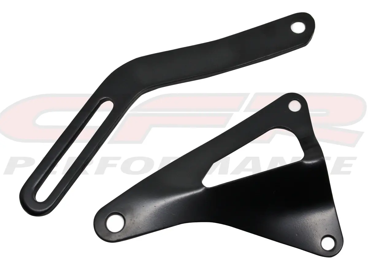 1965-69 Ford Small Block Oem Style Alternator Bracket Set - Black 1