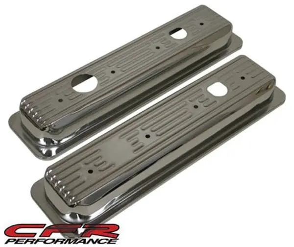 1987-00 Chevy-Gmc 5.0L & 5.7L Center Bolt Steel Valve Cover Caps - Chrome 1