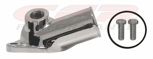Zinc Alloy Chevy Small Block Big Block 1/2" Npt Thermostat Housing Water Neck - Chrome 1