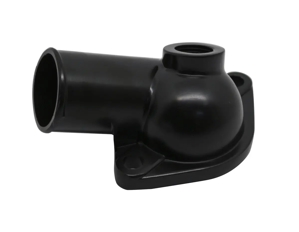 Zinc Alloy Chevy Small Block Big Block 1/2" Npt Thermostat Housing Water Neck - Black 1