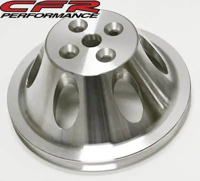 Chevy Small Block Machined Aluminum Water Pump Pulley - 1 Groove (Short) 1