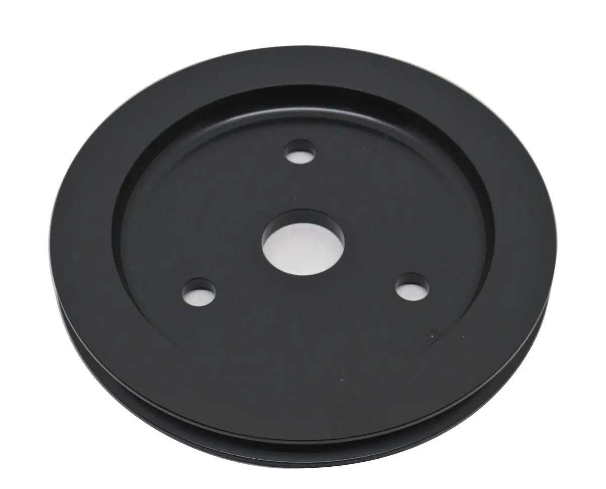 Chevy Small Block Black Aluminum Crank Pulley - 1 Groove (Short) 1
