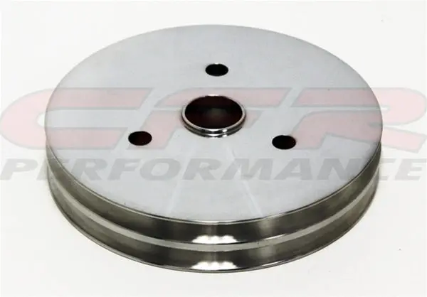 Chevy Small Block Aluminum Polished Crank Pulley - 2 Groove (Short) 1