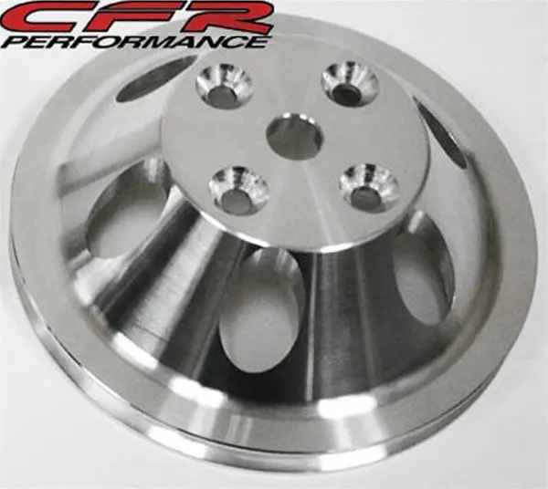 1969-85 Chevy Small Block Machined Aluminum Water Pump Pulley - 1 Groove (Long) 1