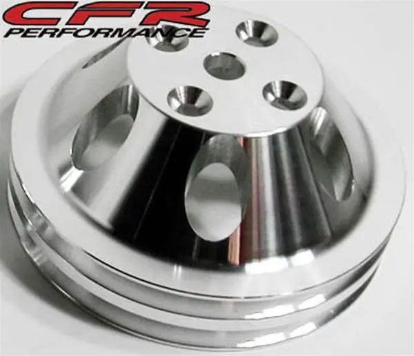 Chevy Small Block Machined Aluminum Water Pump Pulley - 2 Groove (Lwp) 1