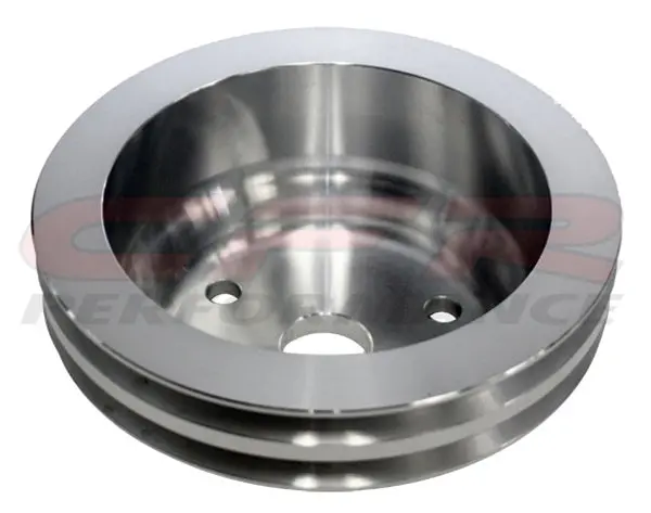 Chevy Small Block Machined Aluminum Crank Pulley - 2 Groove (Lwp) 1