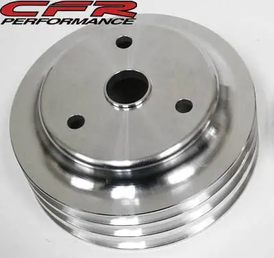 Chevy Small Block Aluminum Crank Pulley - 3 Groove (Lwp) 1