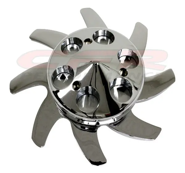 Chevy-Gm Aluminum Alternator Fan & Pulley Set (1 Groove) - Chrome 1