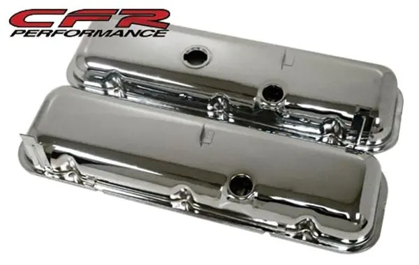 1965-72 Chevy Big Block 396-427-454 Short Oem Style Steel Valve Covers - Chrome 1