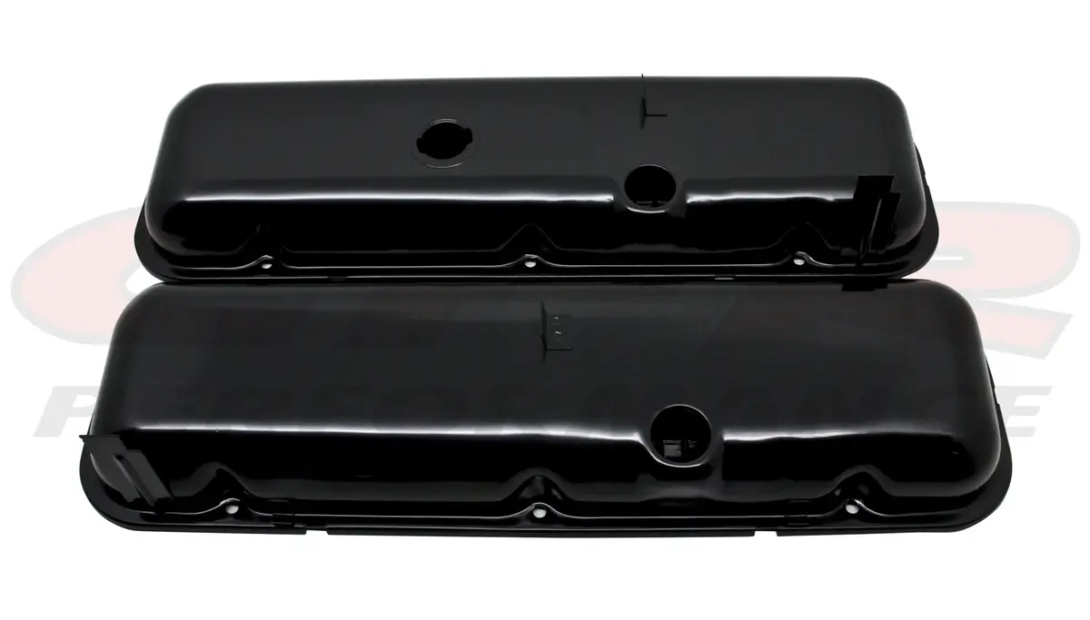 1965-72 Chevy Big Block 396-427-454 Short Oem Style Steel Valve Covers - Black 1