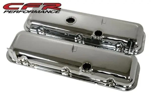 1965-72 Chevy Big Block 396-427-454 Tall Oem Style Steel Valve Covers - Chrome 1