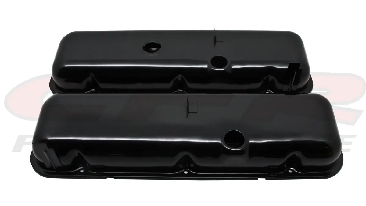1965-72 Chevy Big Block 396-427-454 Tall Oem Style Steel Valve Covers - Black 1